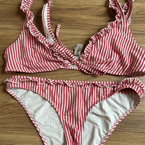 amazon red swimsuit|red and white bikini.